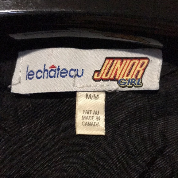 Le Chateau Junior Girl Black Faux Fur 3/4 Length Blazer - Picture 4 of 4